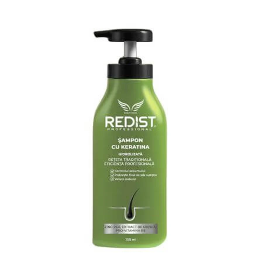 Haarshampoo met gehydrolyseerde keratine, 750 ml, Redist