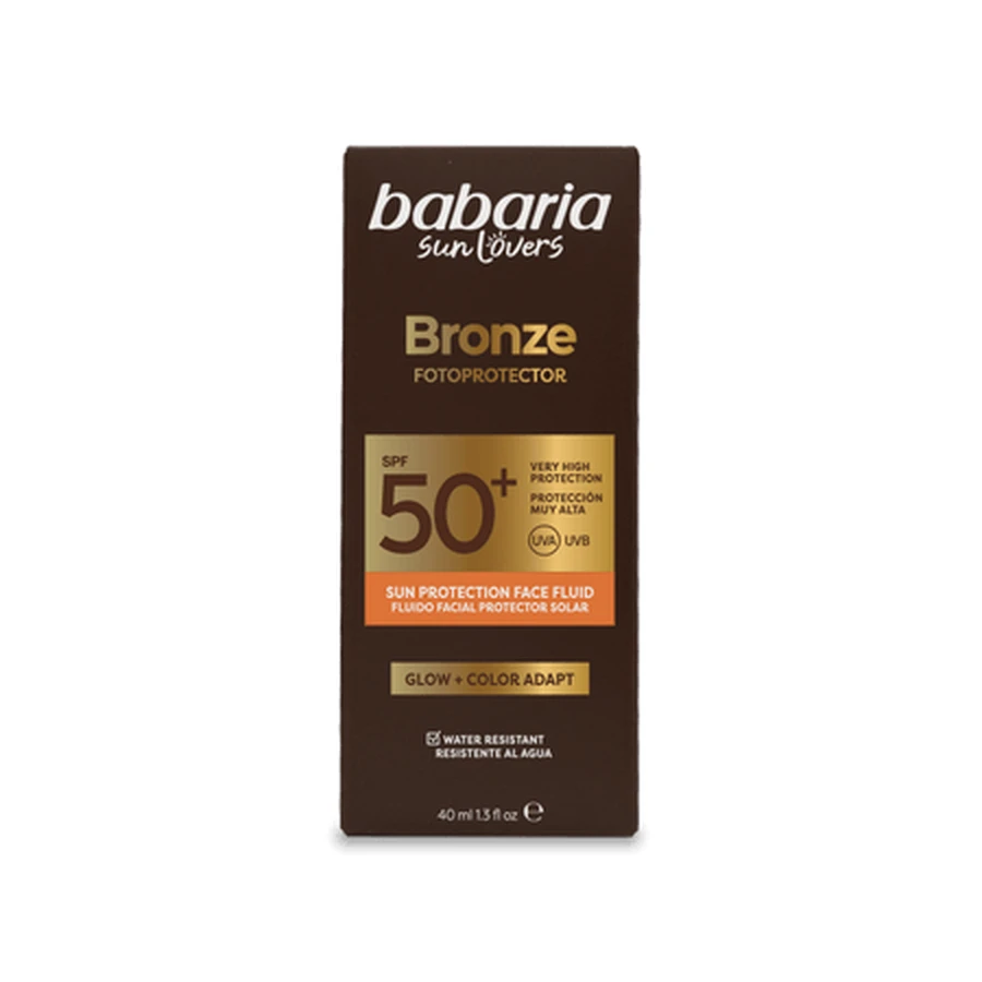 Bronze Fotoprotector LSF 50+ Gesichtsfluid, Glow + Color Adapt, 40 ml, Babaria