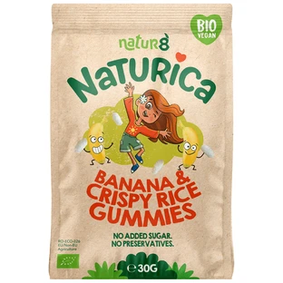 Bio żelki owocowe, bananowe i ryżowe, 30 g, Naturica