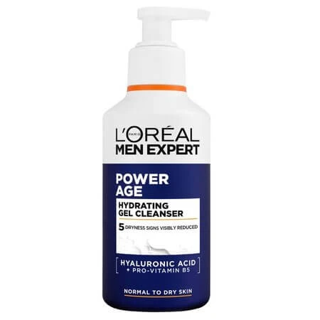 Men Expert Power Age Hydraterende Reinigingsgel voor mannen, 260 ml, L'Oréal Paris