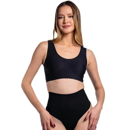 Compressieondergoed met hoge taille, S, zwart, string, 1 stuk, Norseli