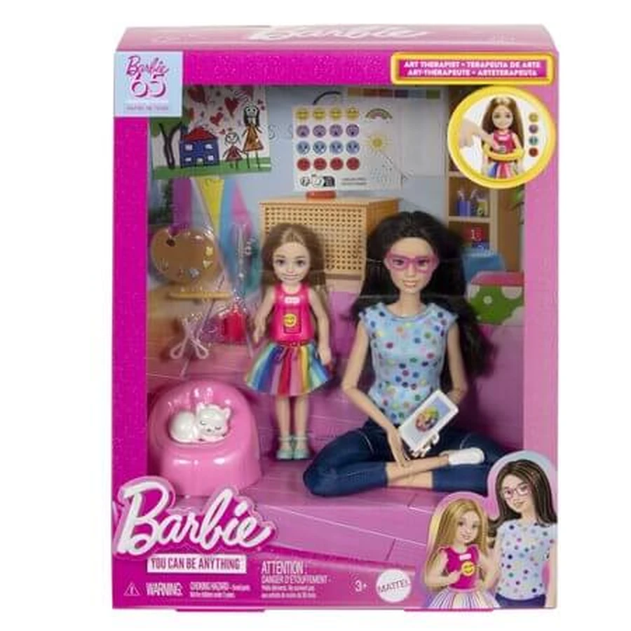 Barbie-Puppe „You Can Be Anything“ (Du kannst alles werden), Kunsttherapeutin, ab 3 Jahren, Mattel