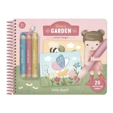 Rosa-kleurboek met kleurpotloden, vanaf 2 jaar, Little Dutch