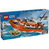 Barco de rescate y helicóptero de la Guardia Costera, a partir de 7 años, 60504, Lego City