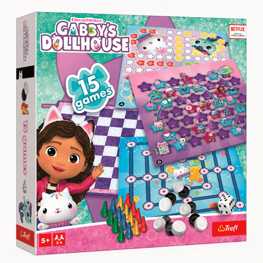 Gabbys Dollhouse Classic 15-Piece Set, Ages 5+, Trefl