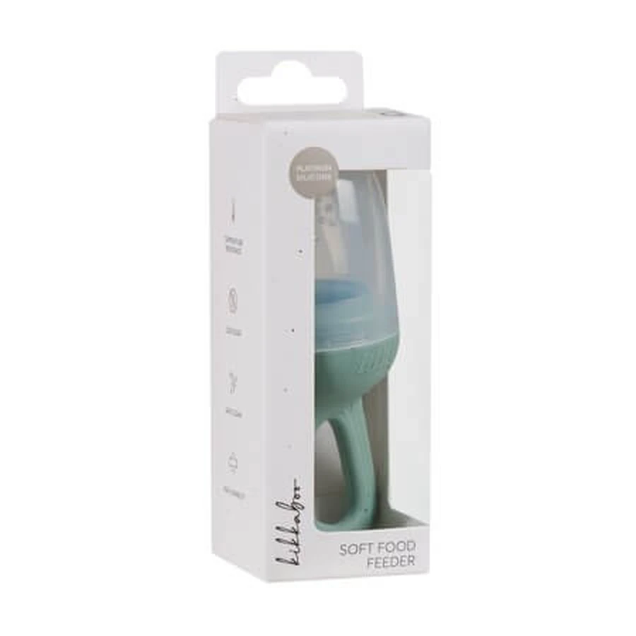 Dispozitiv din silicon pentru hranire Platinum, Sage Green, +6 luni, 1 bucata, Kikka Boo