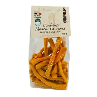 Moara cu Noroc – bulion i makaron z bazylią, 80 g, Naturo