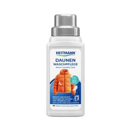 Wasmiddel voor de verzorging van met dons en veren gevulde textielproducten, 250 ml, Heitmann