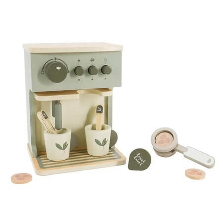 Houten speelgoed, espressomachine voor kinderen, olijfgroen, vanaf 36 maanden, Label Label