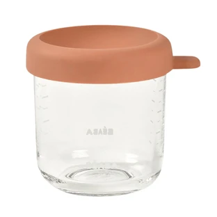 Luchtdichte glazen pot, terracotta, 250 ml, Beaba