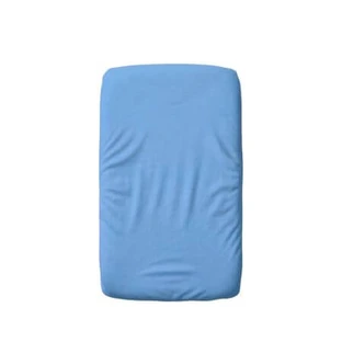 Sábana bajera de algodón de doble capa 2 en 1 con elástico y forro impermeable, 50 x 90 cm, azul, Twindeco