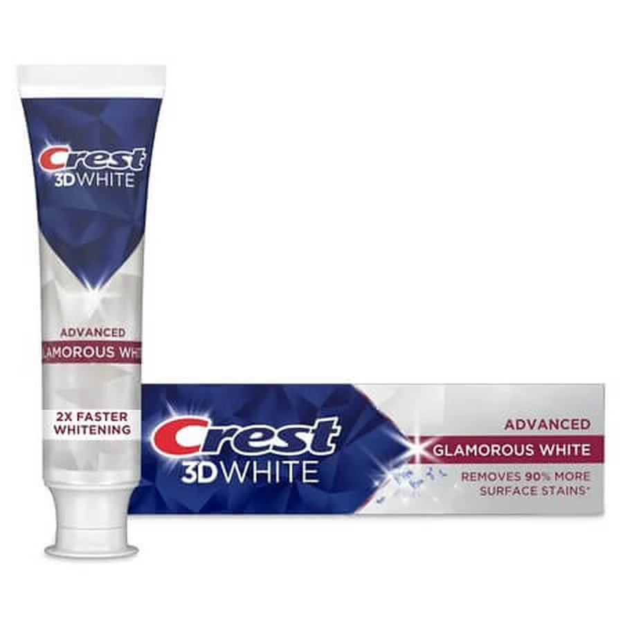 Tandpasta, 3D White Glamorous White, 93 g, Crest