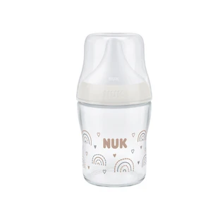 Perfect Match – temperaturgeregelte Glasflasche, 120 ml, Flow S, Rainbow, Nuk
