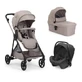 Poussette 3-en-1 Seety avec siège auto Kory Plus I-Size 87146, couleur Sandshell, dès la naissance, Chicco