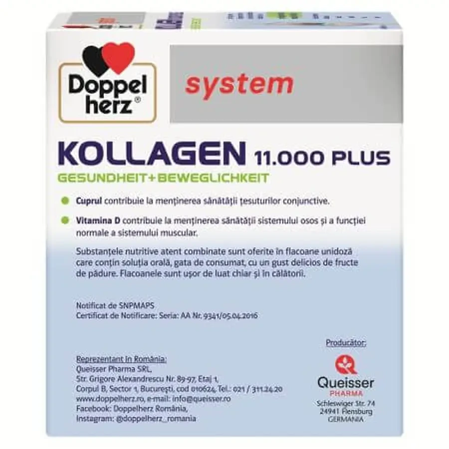 Doppelherz System Collageen 11.000 Plus Voordelenpakket, 2 x 36 capsules