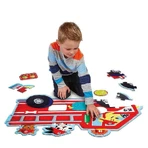 Puzzle « Firetruck Pups » - Camion de pompiers, grand puzzle de sol