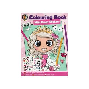 Livre de coloriage pour filles, avec des autocollants amusants, format A4, 24 pages
