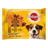 PEDIGREE Gemengd ras, XS-XL, Rundvlees en Kalkoen, nat hondenvoer in zakjes (in saus), multipack, 100 g x 4