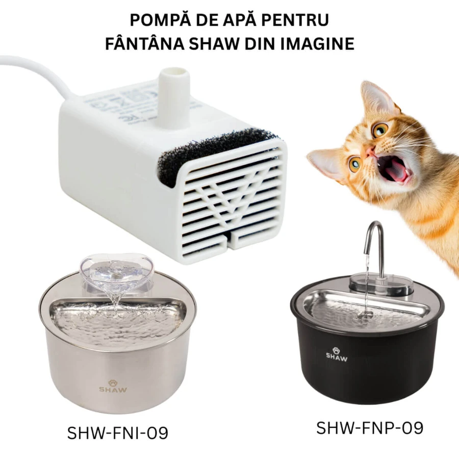 Bomba para fuente de acero inoxidable Shaw Smart, bomba para fuente para gatos, 1 unidad