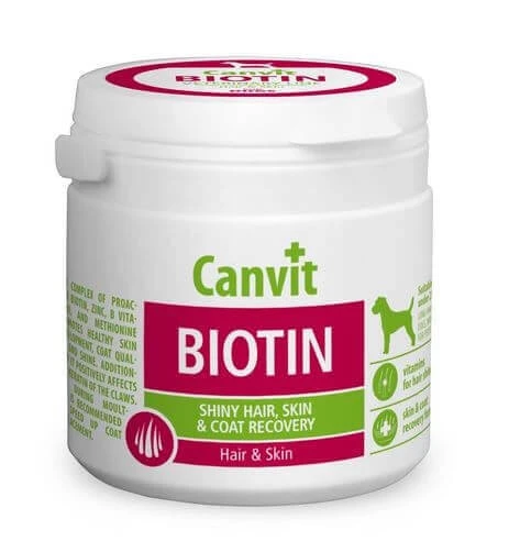 CANVIT Biotine, XS-S, supplement voor huid en vacht van honden, fles, 100 g