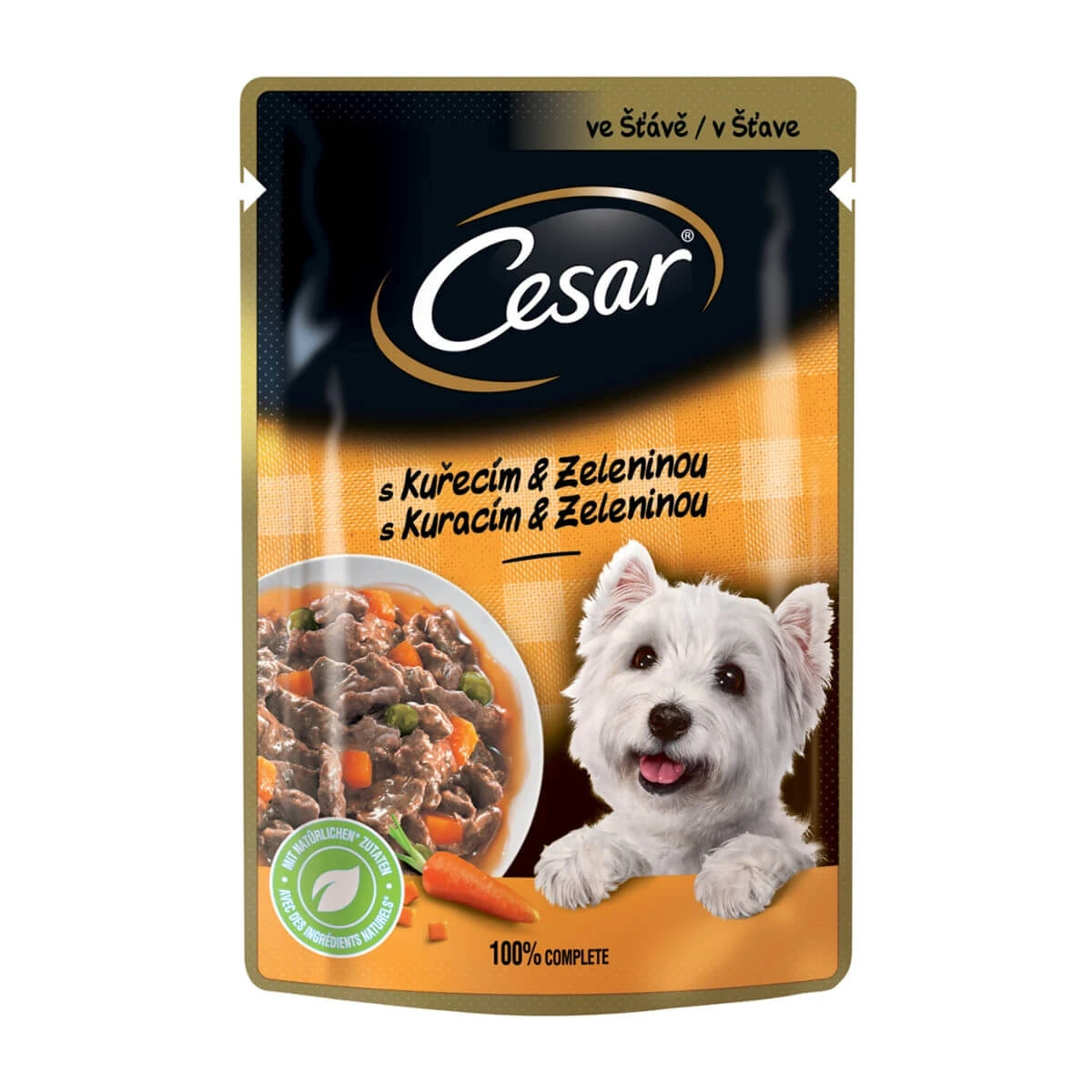 CESAR Kip en groenten, natvoer voor honden in zakjes (in saus), 100 g