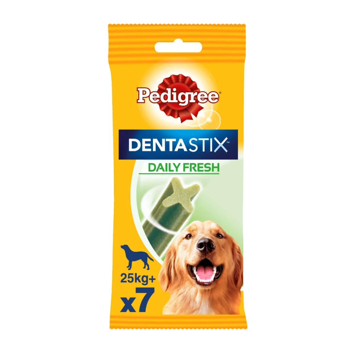 PEDIGREE DentaStix Daily Fresh, snacks voor grote honden, staafjes, groene thee, 7 stuks