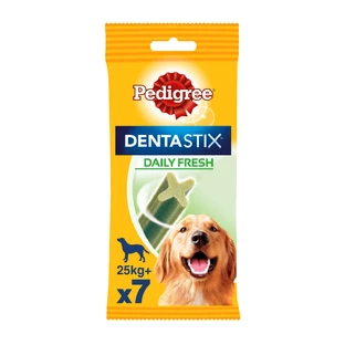 PEDIGREE DentaStix Daily Fresh, Leckerlis für große Hunde, Stäbchen, Grüner Tee, 7 Stück