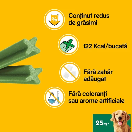 PEDIGREE DentaStix Daily Fresh, Leckerlis für große Hunde, Stäbchen, Grüner Tee, 7 Stück