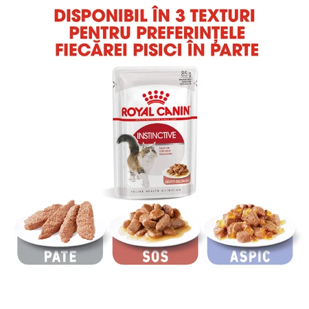ROYAL CANIN Instinctive Adult, comida húmeda para gatos (en salsa), caja, 85 g x 12 unidades