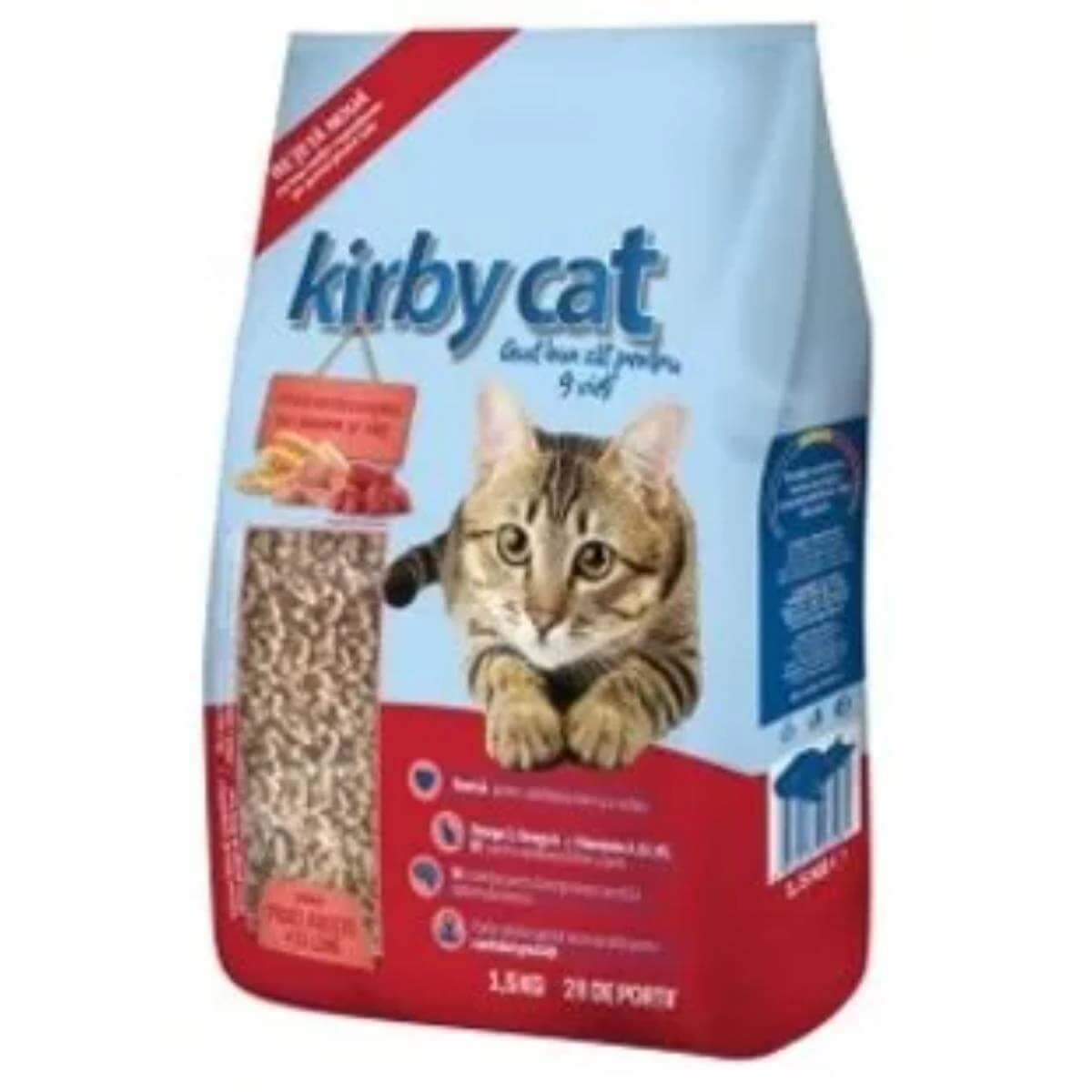 KIRBY CAT, Pluimvee en Rundvlees, Droogvoer voor katten, 1,5 kg