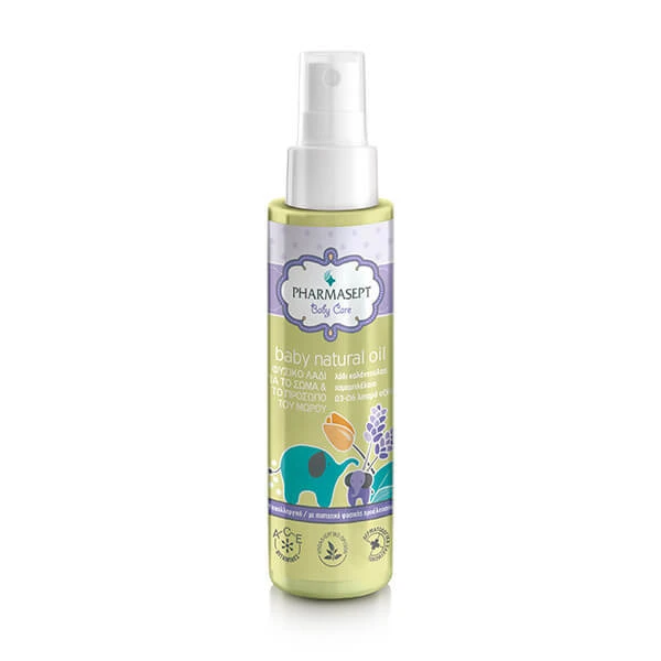 PHARMASEPT Baby Natural Oil: Natuurlijke olie voor intensieve hydratatie en verzorging van het lichaam en gezicht van de baby, 100 ml