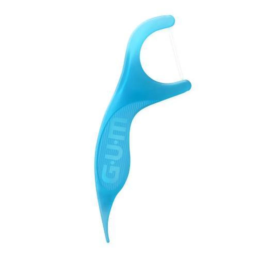 GUM Easy-Flossers 890 – woskowana nić dentystyczna o smaku miętowym z uchwytem, opakowanie zawierające 30 sztuk: ceny i cechy