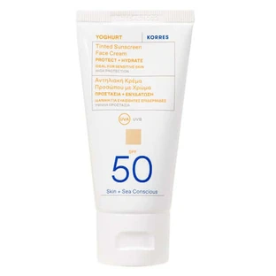 Korres | Krem do twarzy z filtrem przeciwsłonecznym i pigmentem o konsystencji jogurtu SPF50 | 50 ml