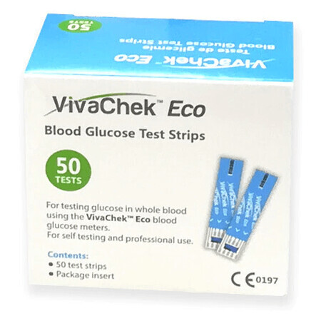 Tests de glycémie, 50 pièces, VivaCheck