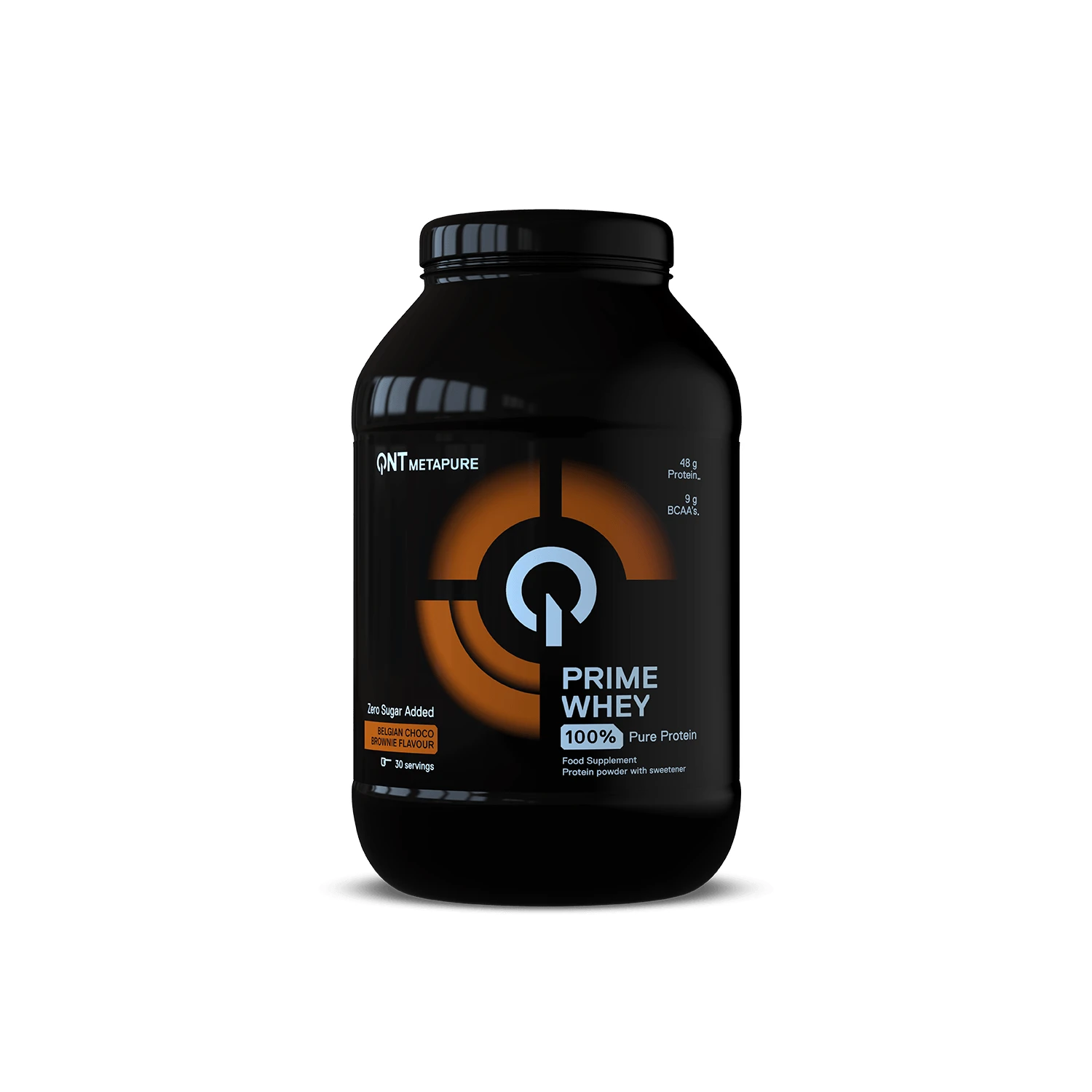 QNT | Prime Whey-wei-eiwit met de smaak van Belgische chocoladebrownie | 908 g
