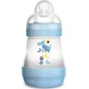 Mam | Anti-colique | Biberon anti-colique en plastique, bleu clair, 0 mois et plus | 160 ml