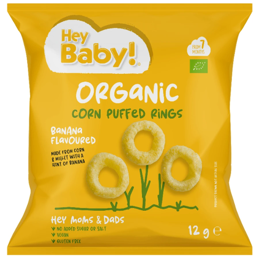 Hey Baby! | Biologische maïspuffs met bananensmaak | 12 g