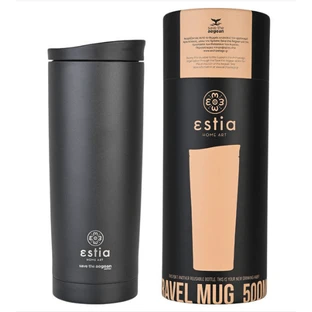  Estia | Termos podróżny  Termos podróżny „Save The Aegean” w kolorze Midnight Black  | 500 ml