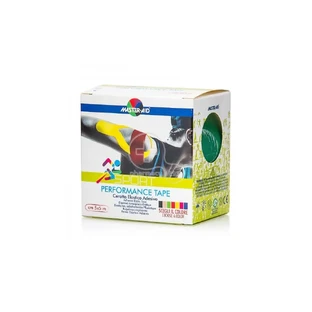 Master Aid | Bandă Kinesio Sport Performance | Bandă elastică autoadezivă verde, 5x5 cm