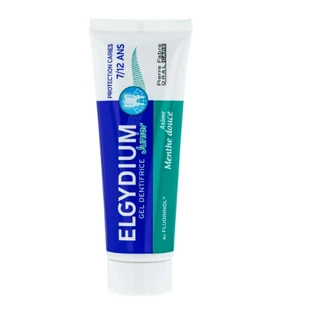 Elgydium | Żel do zębów dla dzieci w wieku 7–12 lat „Mild Mind” o smaku słodkiej mięty, 1400 PPM | 50 ml