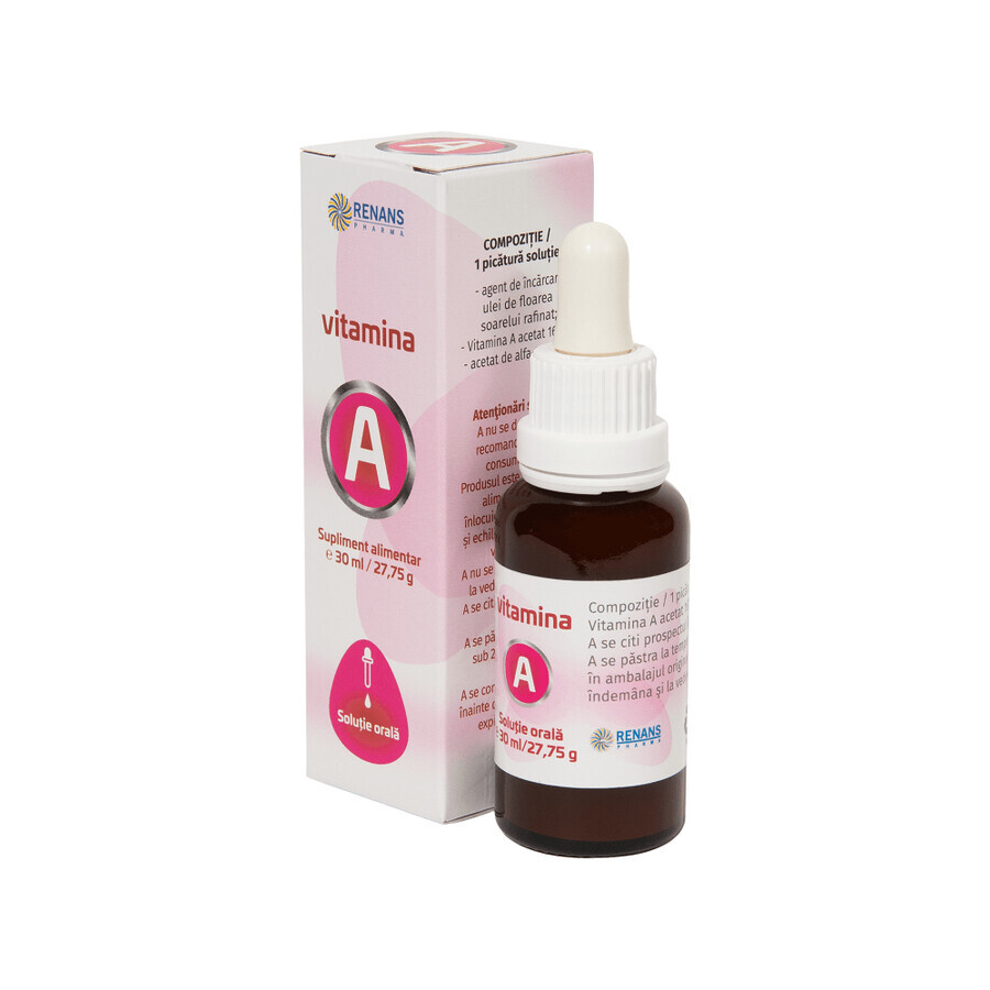 Vitamina A uleioasa, solutie orala, 30 ml, Renans