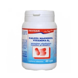 Calcium, Magnesium, Vitamin D3, 40 capsules, Favisan