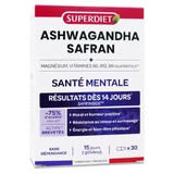 SUPERDIET ASHWAGANDHA SAFFRON MENTAL HEALTH 30 CAPSULES