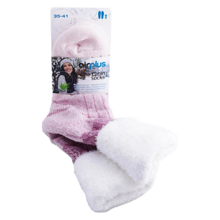 AIRPLUS ALOE CABIN VOCHTINBRENGENDE SOKKEN, ROZE, MAAT 35-41