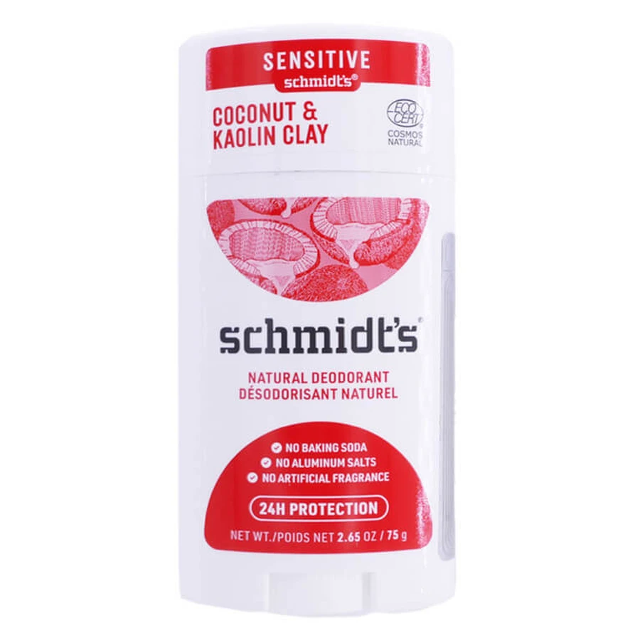SCHMIDTS' SENSITIVE COCONUT & KAOLIN CLAY DEODORANT 75G