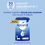 Lapte in polvere Aptamil CesarBiotik 1, 0-6 luni, 800g, Nutricia