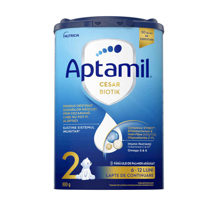 CesarBiotik 2 formule, 6-12 maanden, 800g, Aptamil