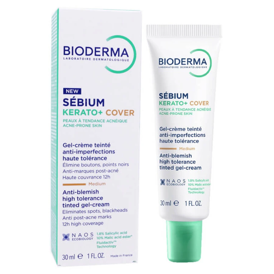 BIODERMA SEBIUM KERATO+ COVER – KREM-ŻEL Z BARWNIKIEM 30 ML: ceny i cechy