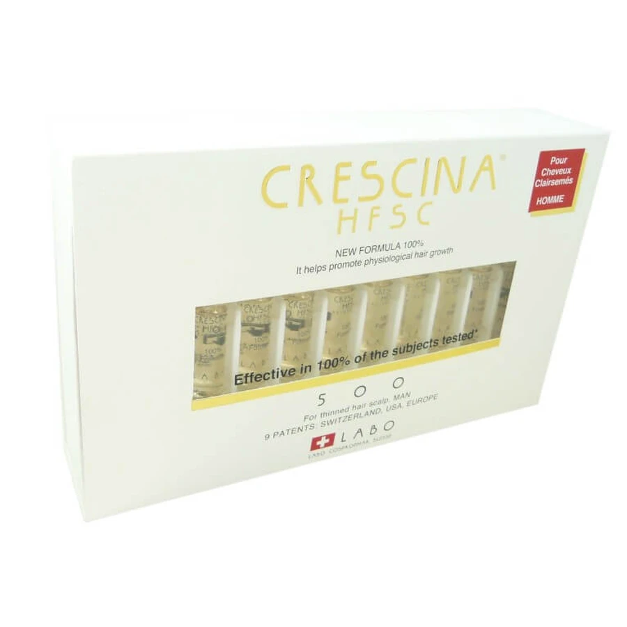 CRESCINA HFSC 500 PARA HOMBRES, 20 AMPOLLAS