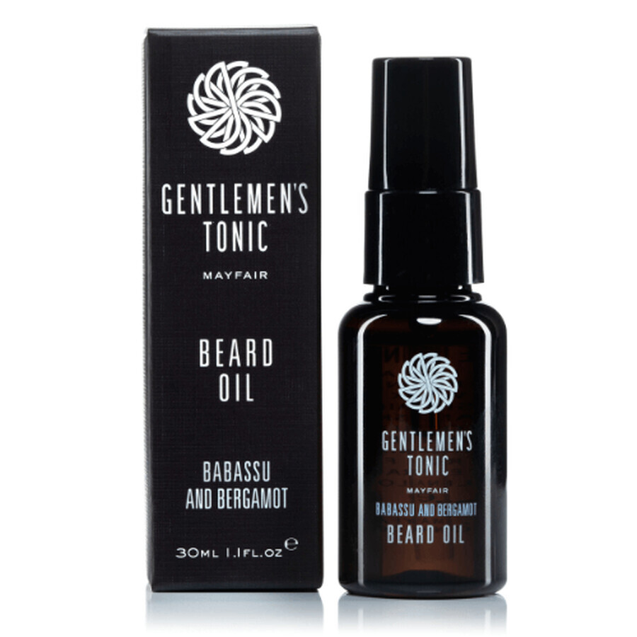 Huile à barbe à l'huile d'argan et de jojoba Babassu & Bergamote, 30 ml, Gentlemen's Tonic